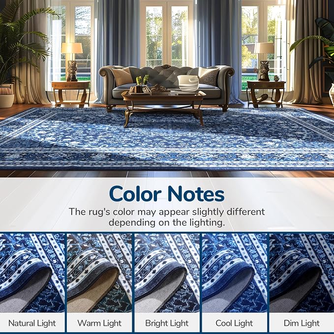 Lessymo 8 x 10 Area Rugs for Living Room- Machine Washable Area Rugs Boho Faux - Image 7