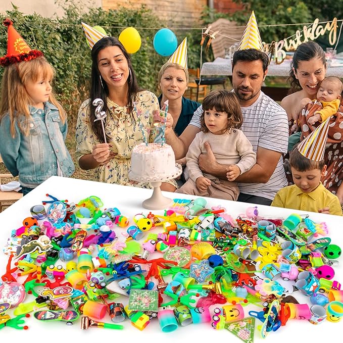 300-Piece Kids Party Favors Toys Kit for Birthdays, Classroom Prizes, Easter Egg Hunts, Carnivals & More