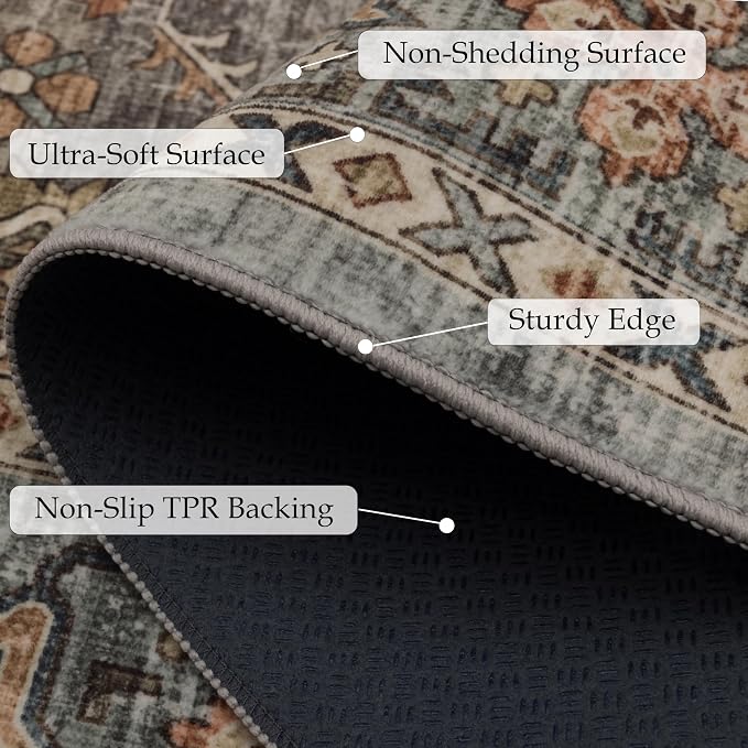 Ruaruarug Washable Area Rug 9x12 - Image 3