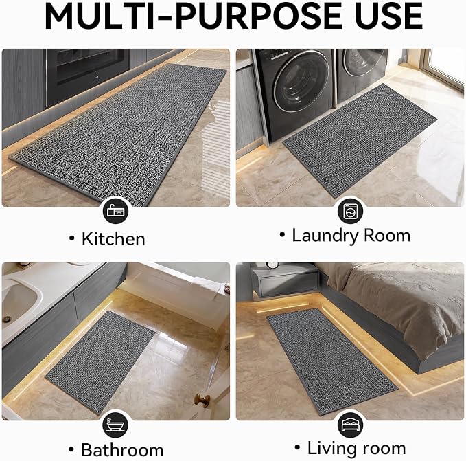 Kitchen Mats for Floor, Super Absorbent Kitchen Rugs Non Slip Washable - Image 8