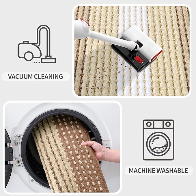 Kitinjoy Indoor Outdoor Door Mat, 59x24 Non-Slip Absorbent Dirt Trapper - Image 5