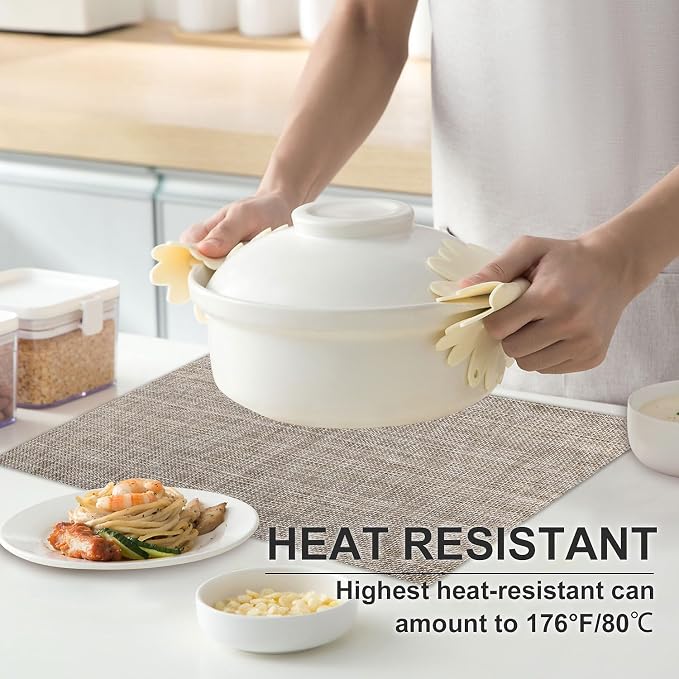 Vinyl Placemats Set of 4, PVC Woven Washable Non-Slip Table Mats, Heat - Image 2