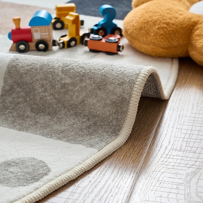 jinchan Macy 3x5 Area Rug for Kids Room Black and White Modern Colorful - Image 6