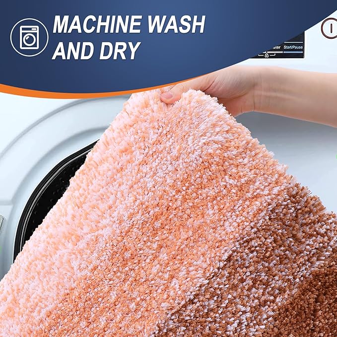 OLANLY Large Bathroom Rugs Mat 54x24, Extra Soft Absorbent Microfiber Bath Rugs - Image 5