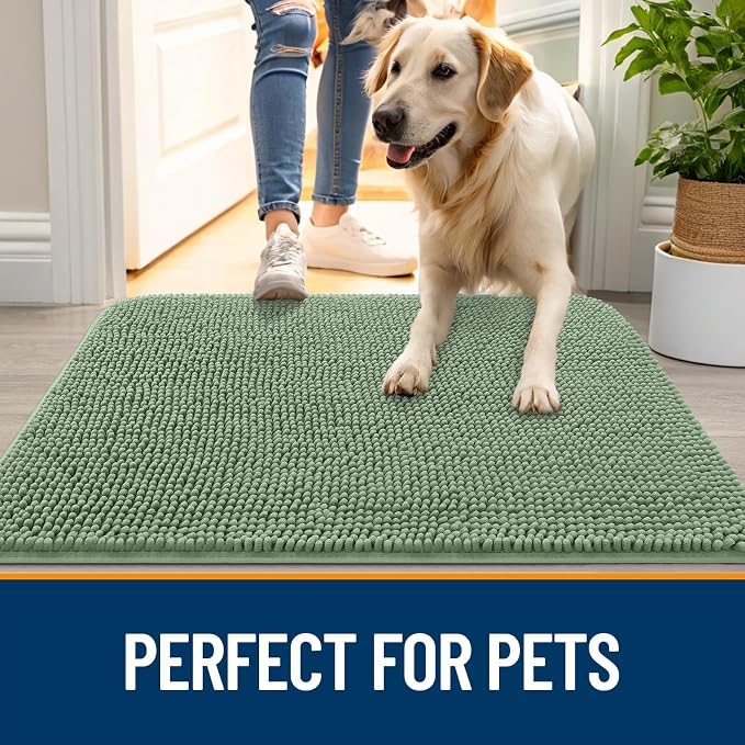 OLANLY Dog Door Mat for Muddy Paws 32x20, Absorbs Moisture and Dirt, Absorbent - Image 6
