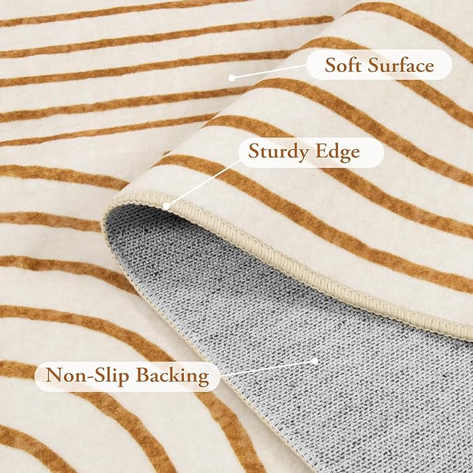 Lahome Abstract Washable Rugs 5x7, Non Slip Soft Living Room Rugs Ultra-Thin - Image 7