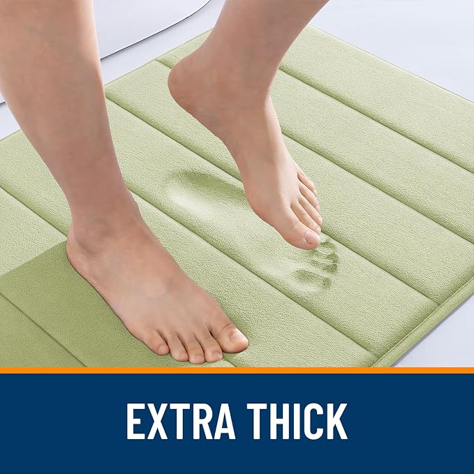 OLANLY Memory Foam Long Bathroom Rugs Runner 47x17, Super Soft Absorbent Bath - Image 6