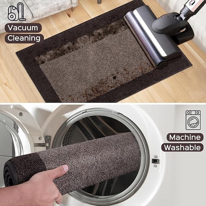 Indoor Door Mat 20" x 32", Washable Kitchen Rug, Non Slip Entryway Rug - Image 4