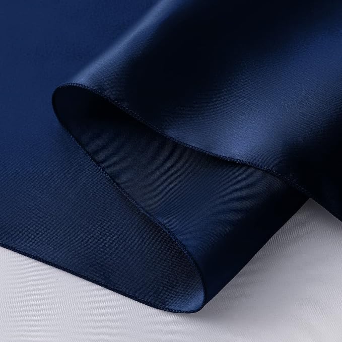 Horbaunal 12 Pack Navy Blue Satin Table Runner 12 x 108 Inch | Smooth Table - Image 7