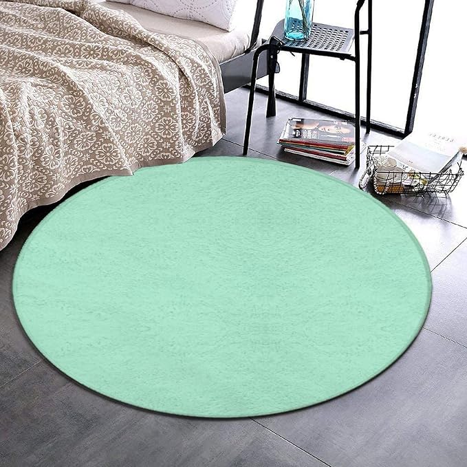 Home Decor Non Slip Kitchen Office Circle Rug, Machine Washable Modern Round - Image 2