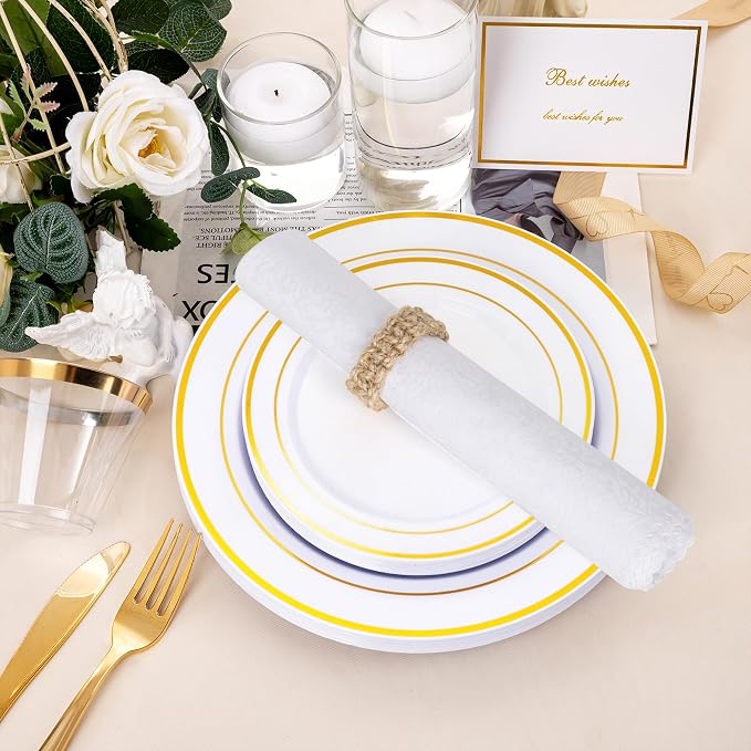 Meplait Napkin Rings Set of 12, Boho Napkins Holders Ring - Image 2