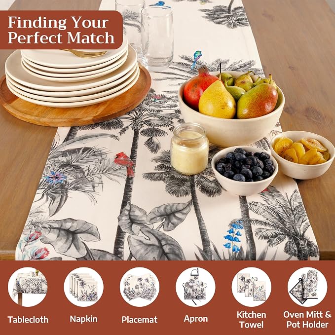 Maison d' Hermine Table Runner 100% Cotton 14.50" x 108" | Table Runners 108 - Image 4