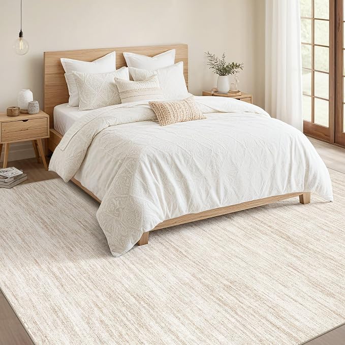 Nakagishi 8X10 Area Rugs Living Room: Washable Large Vintage Rug Neutral - Image 5