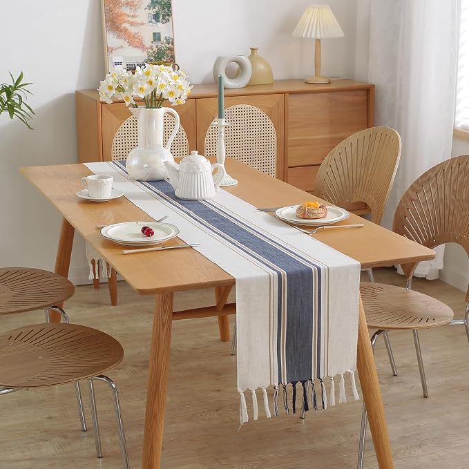 Blue Table Runner 72 Inches Long - Image 6