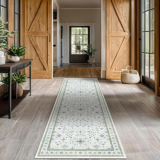 Hazo Haus Oushak Wide Hallway Runner Rug 2'6"x8' by HazoHaus