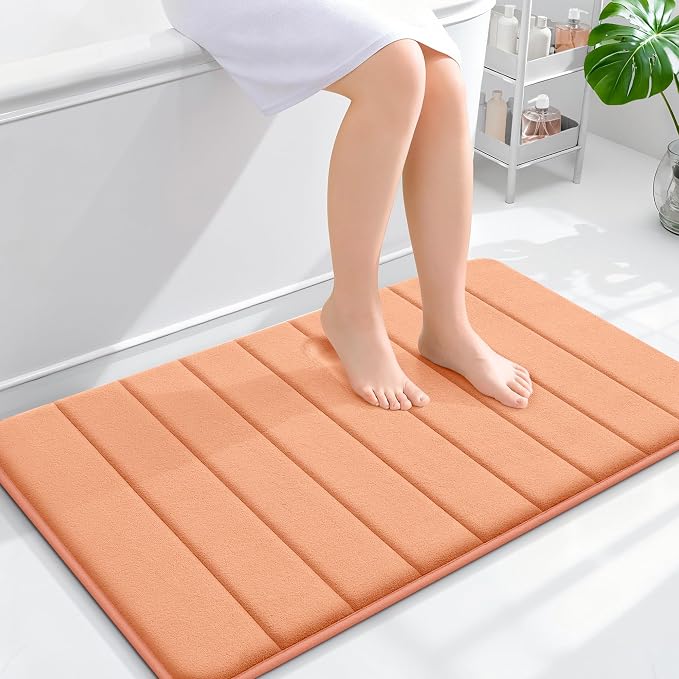 OLANLY Memory Foam Bath Mat 35x24, Super Soft Absorbent Bathroom Rugs, Quick Dry by OLANLY