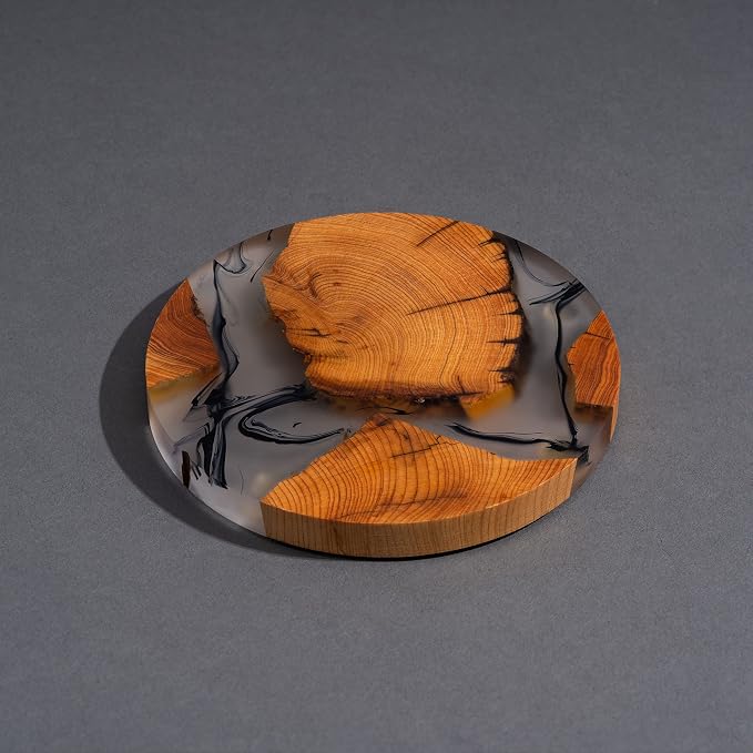 Drink Coaster Set, Wooden Absorbent Coasters, Epoxy Resin Coaster - Image 2