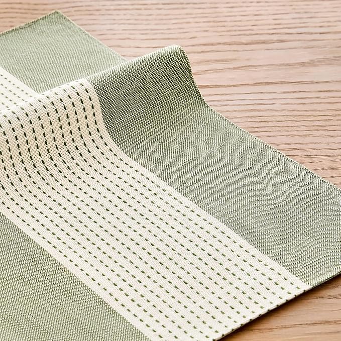 Wracra Linen Placemats, 12 x 18 Inch Set of 6 Placemats, Farmhouse Macrame - Image 3