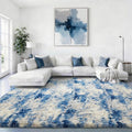Ophanie 8x10 Blue and Gray Area Rugs by Ophanie