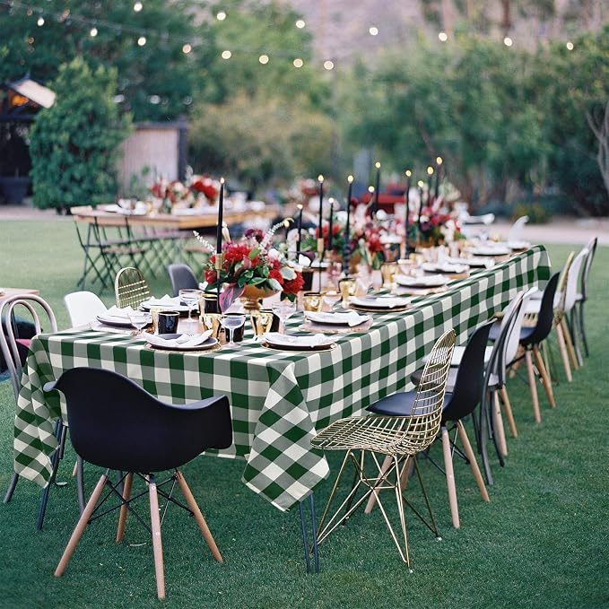 54 x 108 Inch Checkered Tablecloth Rectangle - Image 2