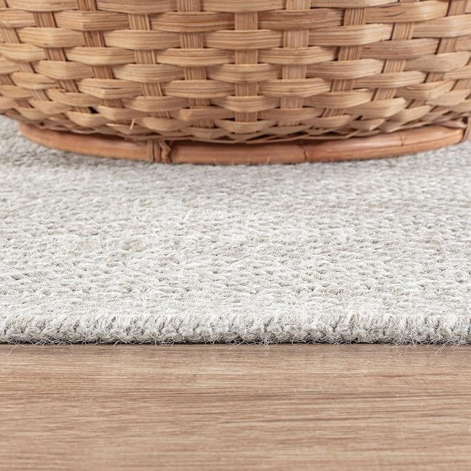CAMILSON Easy Jute Rug 8x10, Indoor Outdoor Off-White Color Fiber Area Rugs - Image 7