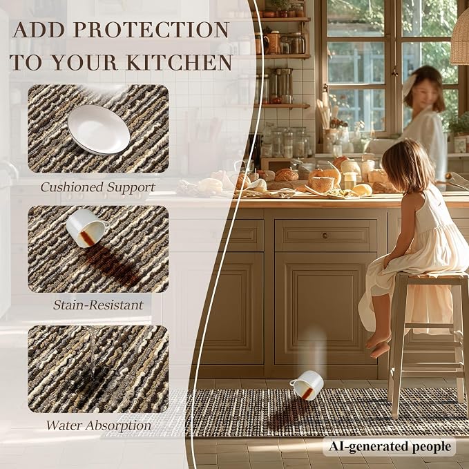 Kitchen Rugs Sets of 2-Non Slip Kitchen Mats - Image 8