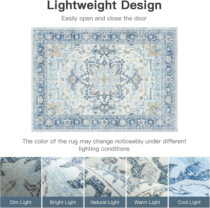 Lofus 9x12 Area Rugs for Living Room, Machine Washable Non-Slip Area Rug - Image 2