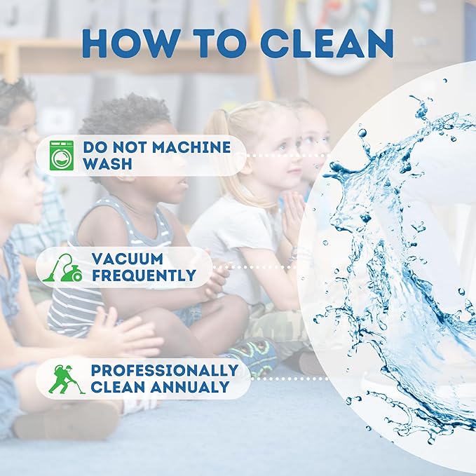 Genki - Classroom Rug for Kids - Education Classroom Carpet for Children - Colorful Seating Area - Large Elementary Classroom Rugs - Kids Seating for School Playroom | 3'3" x 4'11" Oval