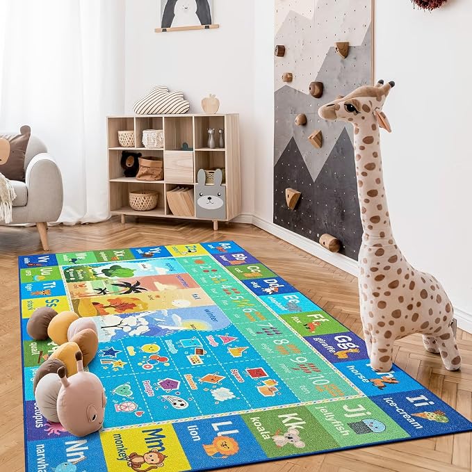 Macgace ABC Kids Rug for Playroom, 3x5 Washable Classroom Area Rugs, Toddler - Image 4