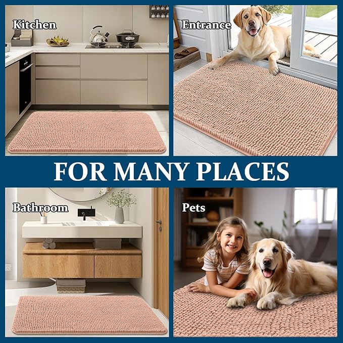 OLANLY Dog Door Mat for Muddy Paws 34x21, Absorbs Moisture and Dirt, Absorbent - Image 8