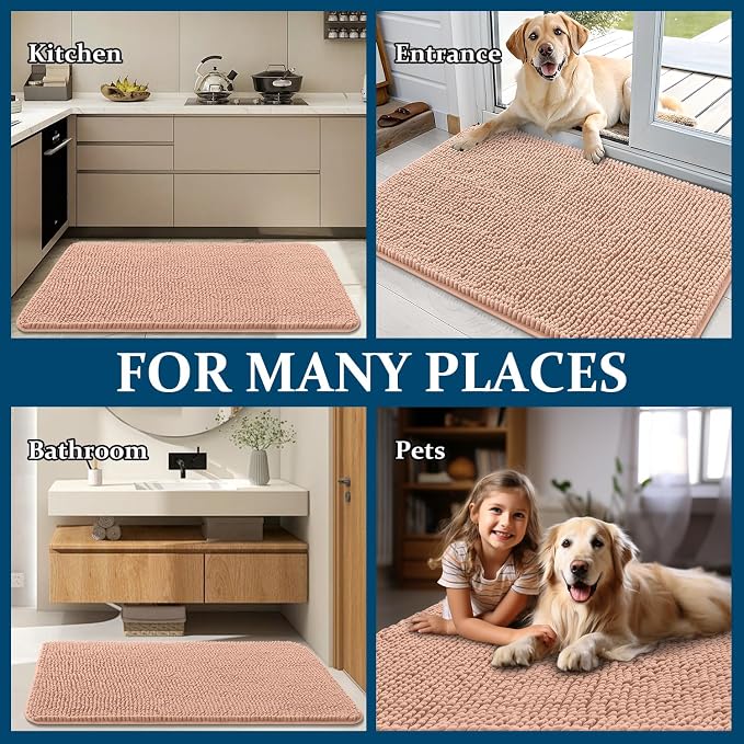 OLANLY Dog Door Mat for Muddy Paws 54x32, Absorbs Moisture and Dirt, Absorbent - Image 8