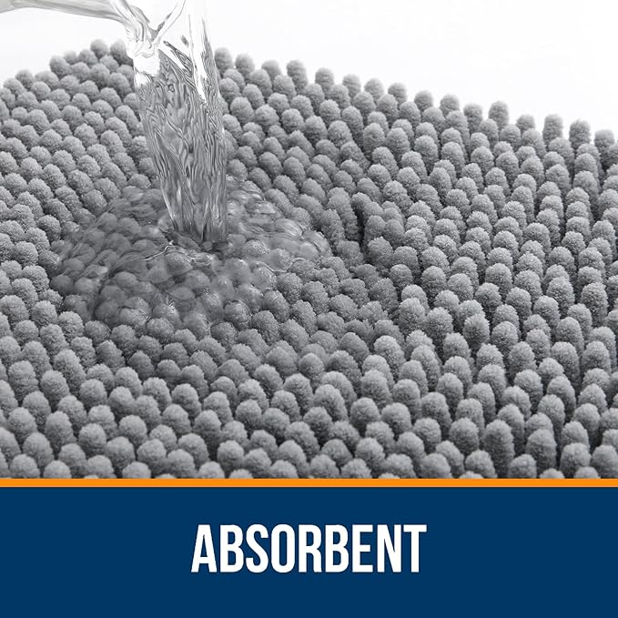 OLANLY Large Bathroom Rugs 44x32, Extra Soft Absorbent Chenille Bath Rugs - Image 4