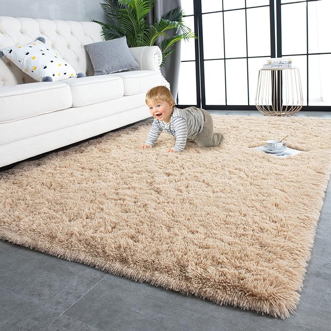 TWINNIS Super Soft Shaggy Rugs Fluffy Carpets, 4x5.9 Feet, Indoor Modern Plush by TWINNIS