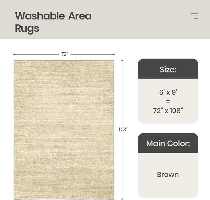 Valenrug Washable Rug 6x9 - Image 2