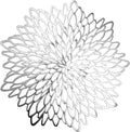 Set of 12 Round Placemats Silver, Heat-Resistant PVC Table Mats by Unknown