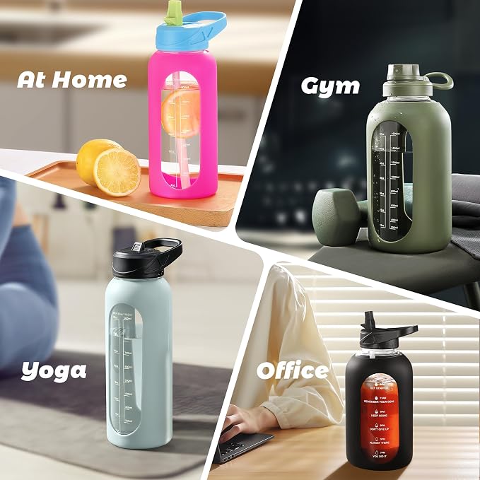 CIVAGO 64 oz Glass Water Bottle - Image 6