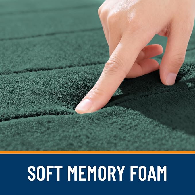 OLANLY Memory Foam Bath Mat 35x16, Super Soft Absorbent Bathroom Rugs, Quick Dry - Image 5