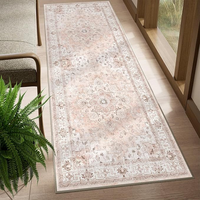 CAPALOCA Machine Washable Rugs Nursery Rug 2x10 Cute Girl Non Slip Low Pile - Image 2