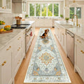 RELEANY Area Rugs Runner 3'x10' Washable Non-Slip, Floral Vintage Distress by RELEANY