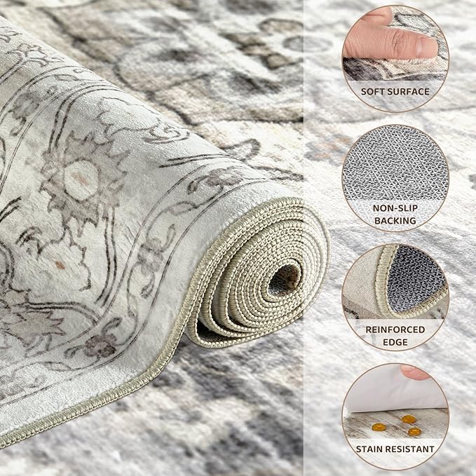 6x9 Washable Area Rug - Image 3
