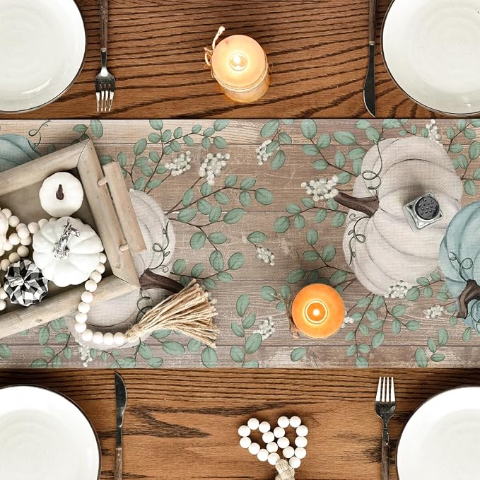 Artoid Mode 210 GSM Fall Table Runner 13x90 Inch Home Party Decor | Pumpkins - Image 7