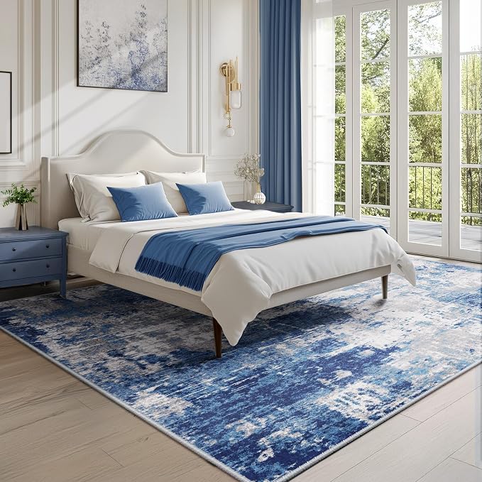 RELEANY Washable Area Rugs 5'x8' Non-Slip Modern Abstract Soft - Image 4