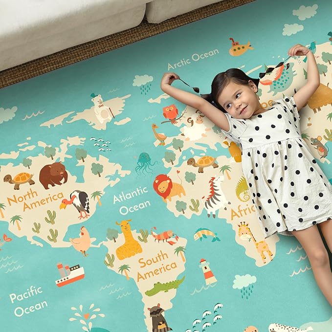 Washable Kids Playroom Rug – 5x7 Play Rug - Image 2