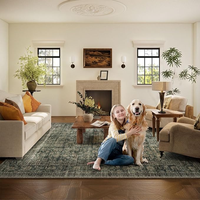 Washable Living Room Area Rug: 9x12 Rugs - Image 6