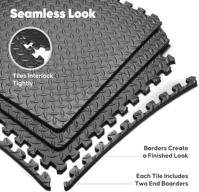 36 Pack Home Gym Mat, Puzzle Exercise Mat, EVA Interlocking Foam Floor Tiles - Image 6