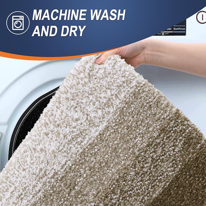 OLANLY Bathroom Runner Rugs Mat 59x24, Extra Soft Absorbent Microfiber Bath Rugs - Image 5