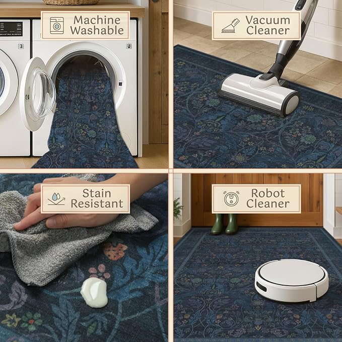 3x5 Large Entryway Rugs, Non Slip Washable Area Rug - Image 4
