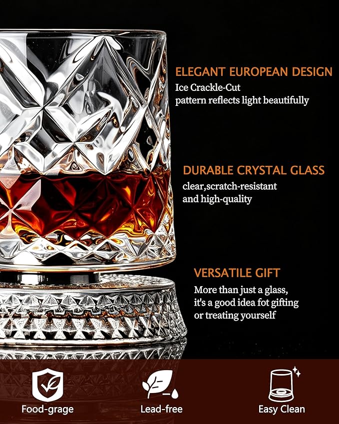 CEEFU 360° Spinning Whiskey Glasses Set - Image 4