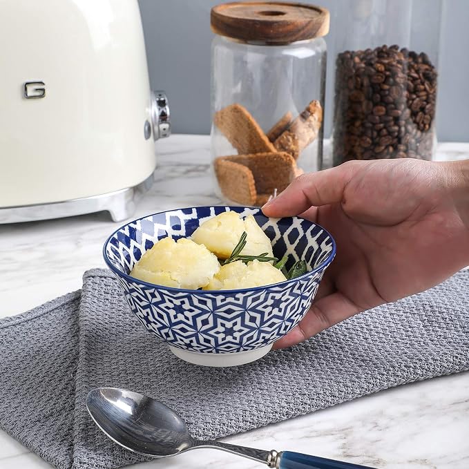 Selamica Porcelain 11oz Ice Cream Bowls Set of 6, Small Bowls, Ceramic bowls - Image 2