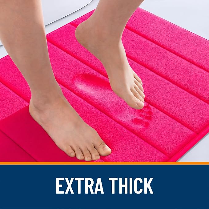OLANLY Memory Foam Bath Mat 36x24, Super Soft Absorbent Bathroom Rugs, Quick Dry - Image 6